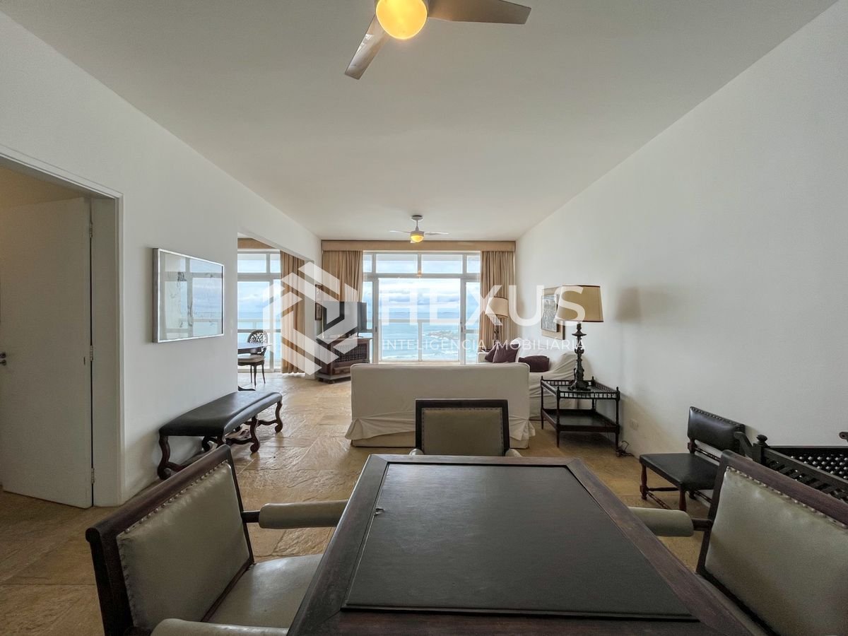Foto 4 de Apartamento frente mar com varanda vista mar e lazer nas Pitangueiras, Guarujá