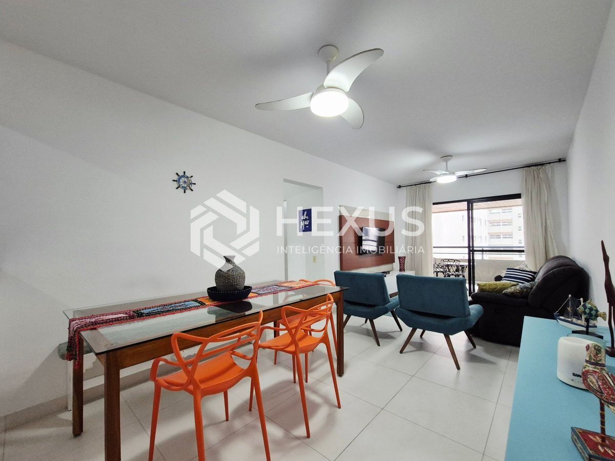 Foto 3 de Apartamento com varanda vista mar e lazer nas Pitangueiras, Guarujá