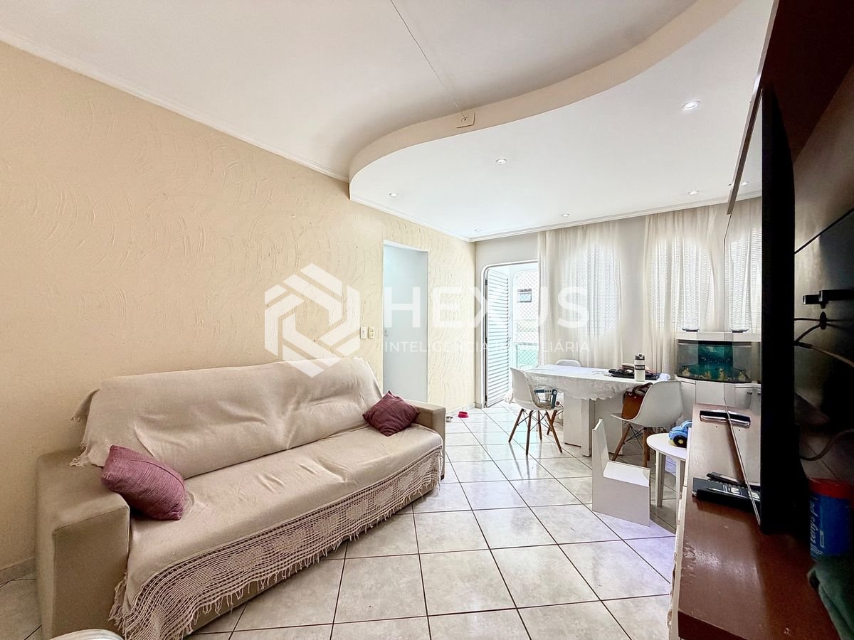 Foto 5 de Apartamento com varanda a 400m da praia no Tombo, Guarujá