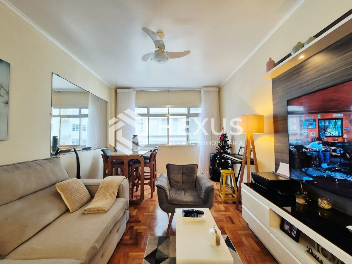 Foto 5 de Apartamento reformado frente mar com vista mar nas Pitangueiras, Guarujá