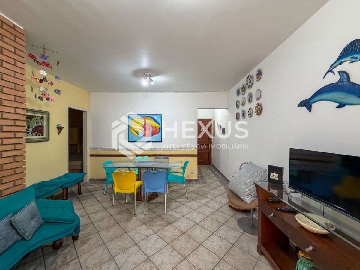 Foto 3 de Apartamento com varanda e lazer a 100m da praia na Enseada, Guarujá