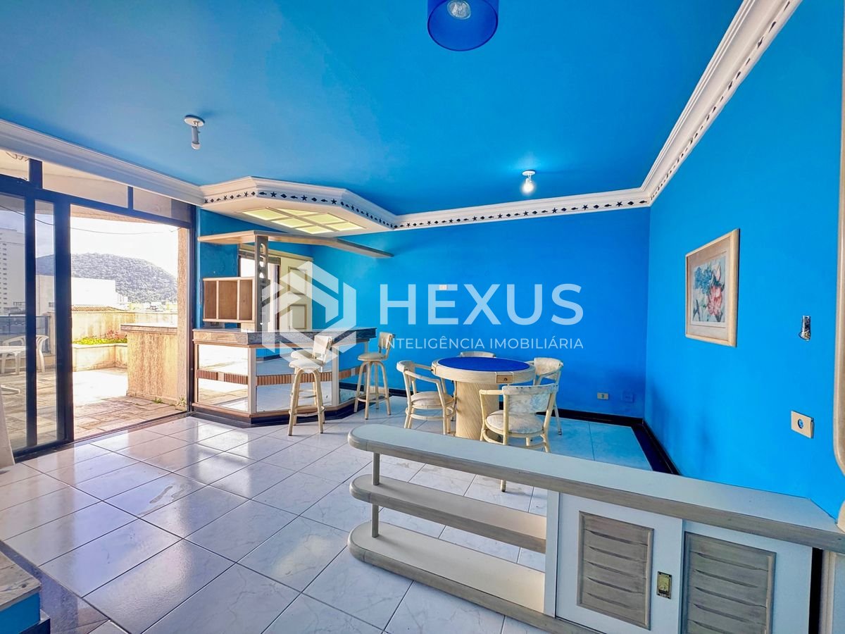 Foto 5 de Cobertura Triplex com varanda gourmet vista mar e lazer na Enseada, Guarujá