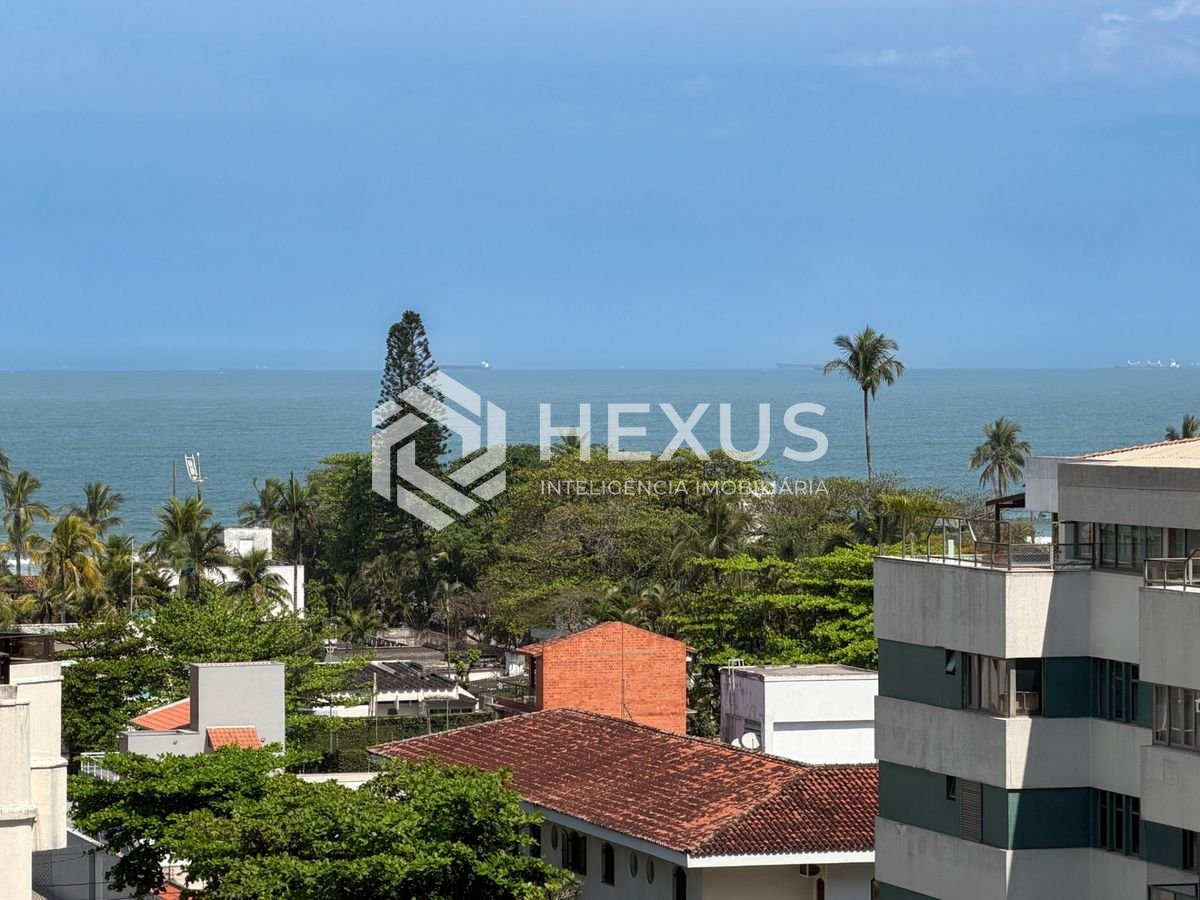 Foto 3 de Apartamento reformado com varanda gourmet vista mar e lazer a 300m da praia na Enseada, Guarujá