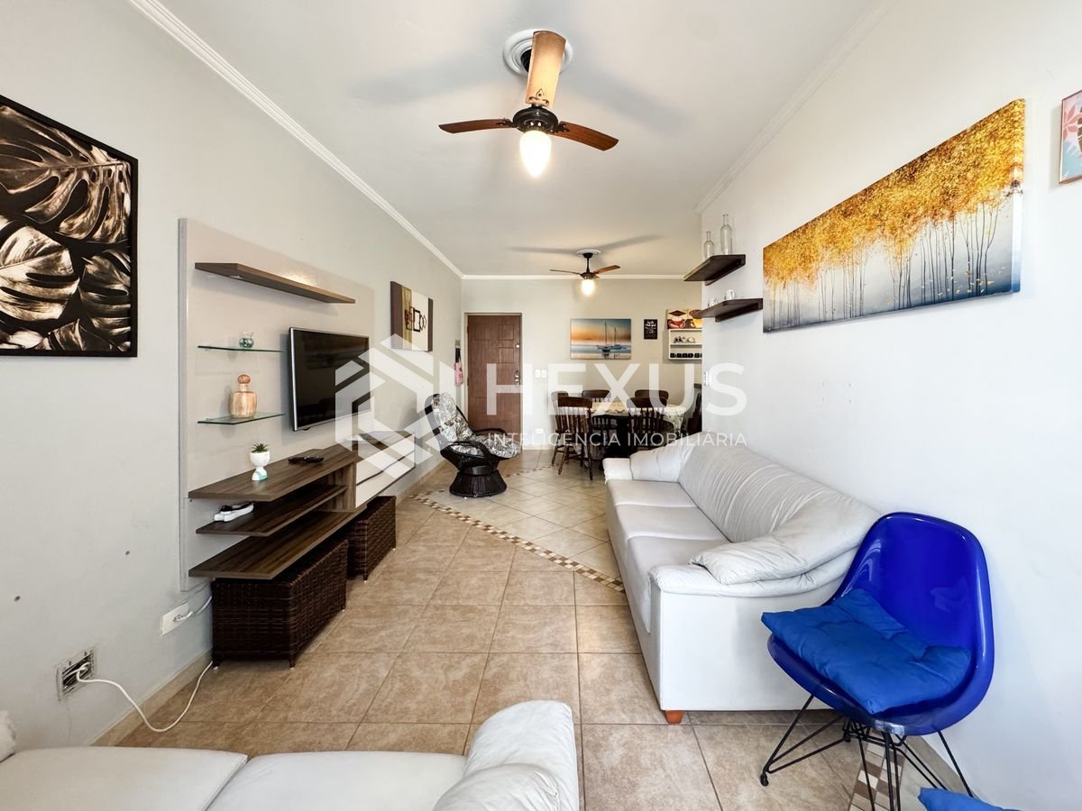 Foto 2 de Apartamento com varanda e lazer a 250m da praia nas Pitangueiras, Guarujá