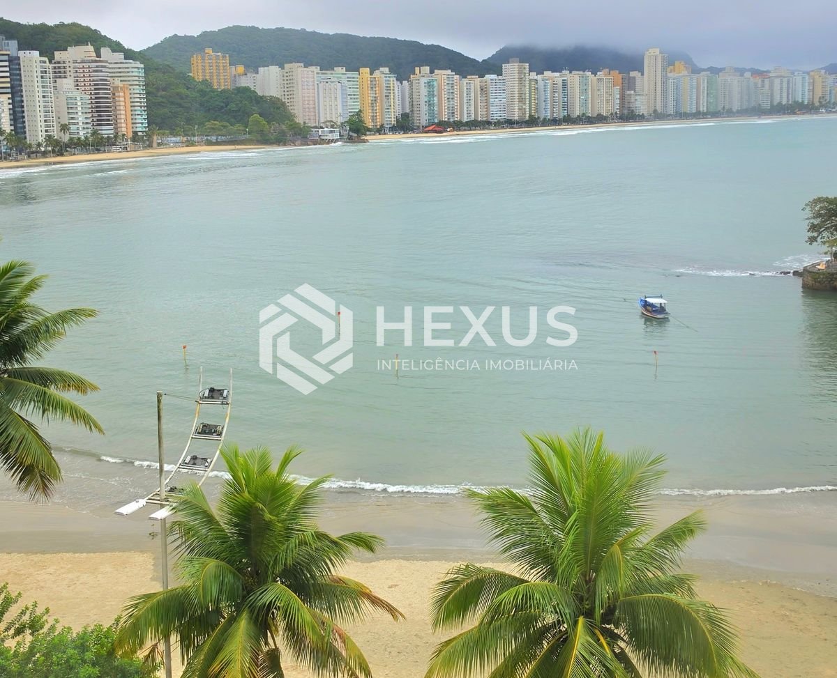 Foto 4 de Apartamento frente mar com varanda vista mar e lazer no Jardim Astúrias, Guarujá