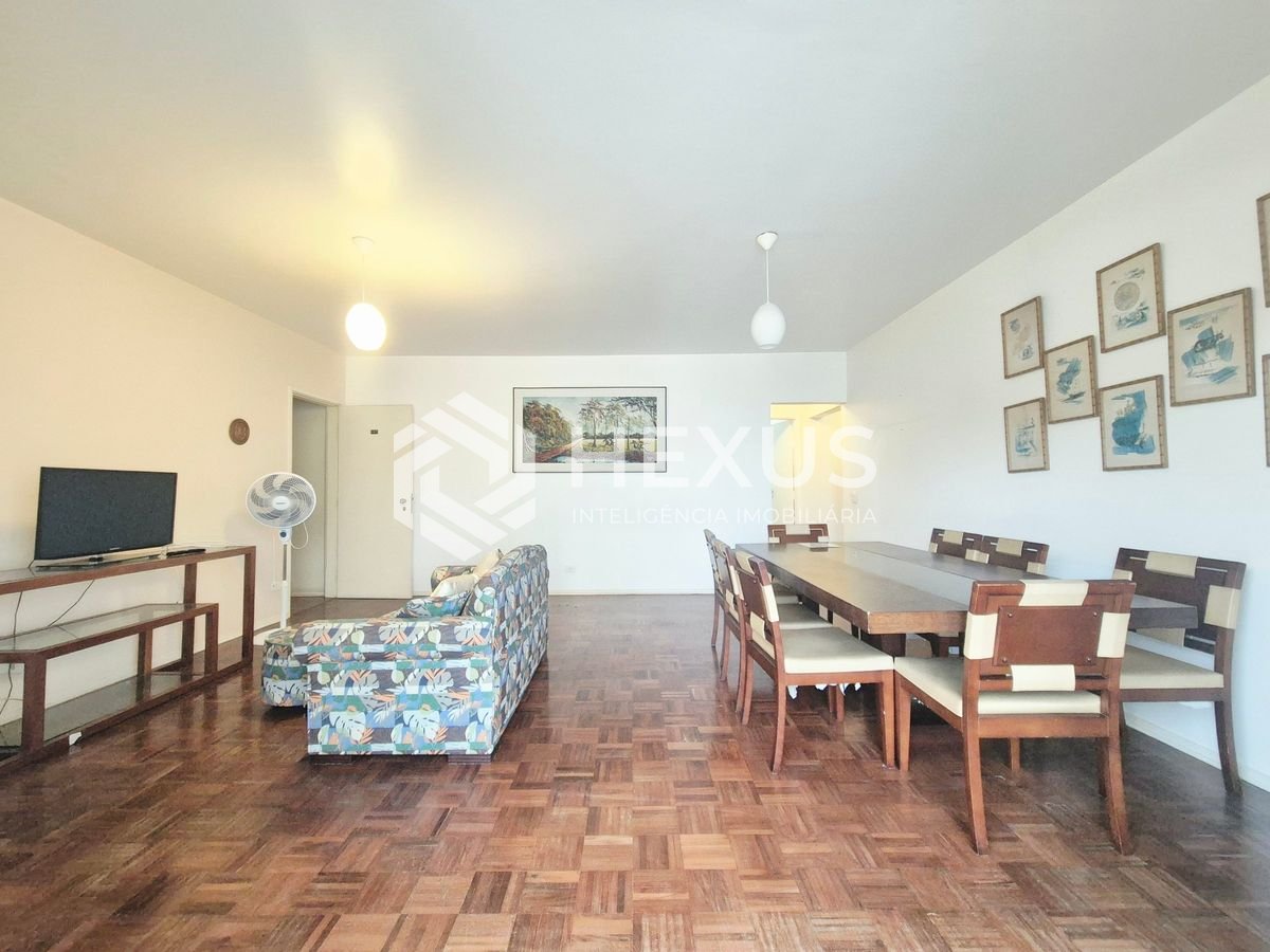 Foto 3 de Apartamento com varanda vista mar a 1 quadra da praia nas Pitangueiras, Guarujá