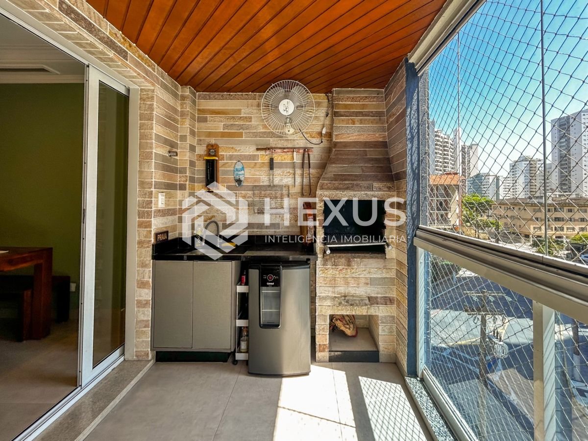 Foto 5 de Apartamento com varanda gourmet vista mar e lazer no Jardim Astúrias, Guarujá