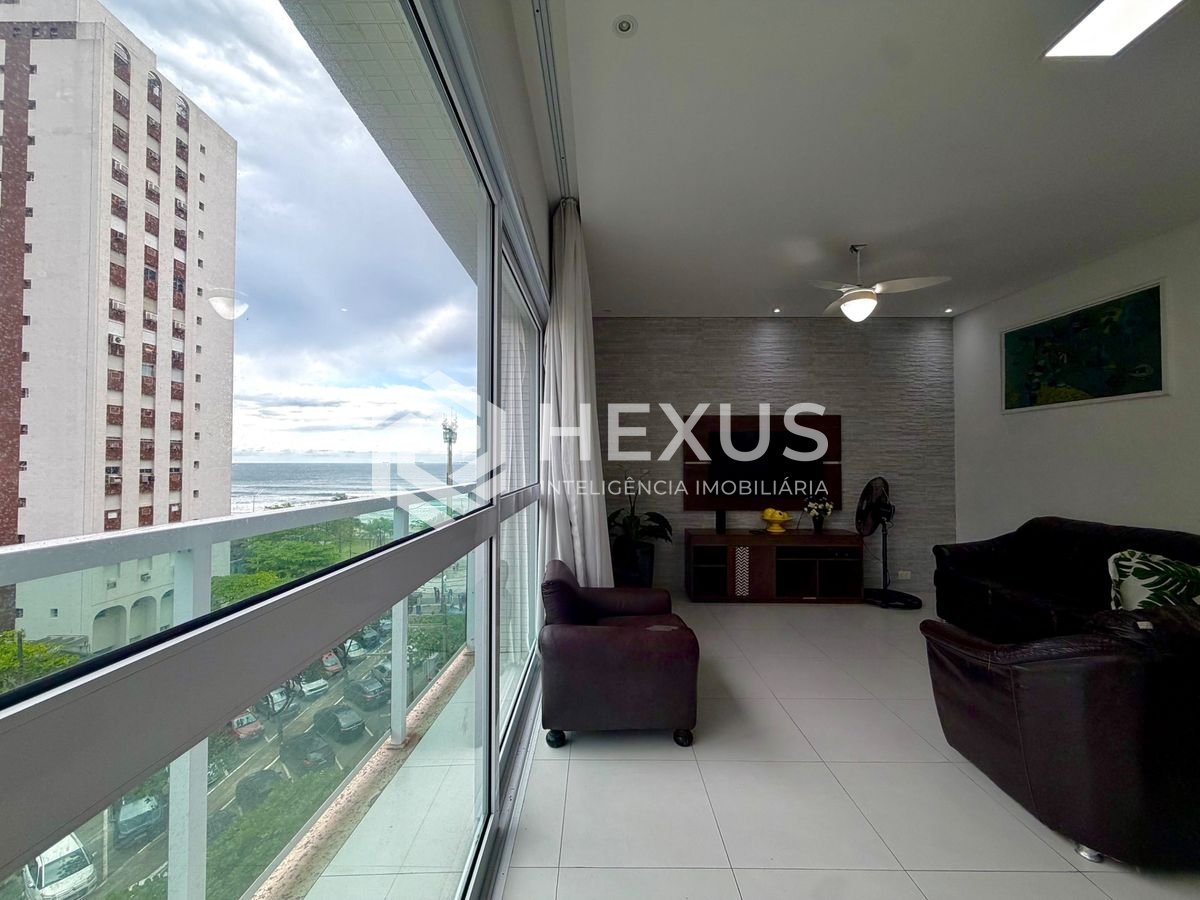 Foto 5 de Apartamento com varanda vista mar nas Pitangueiras, Guarujá