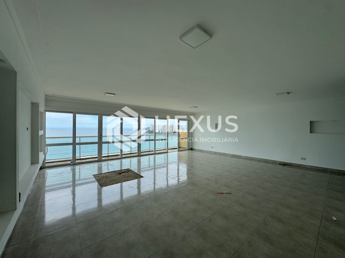 Foto 3 de Apartamento frente mar com varanda vista mar nas Pitangueiras, Guarujá