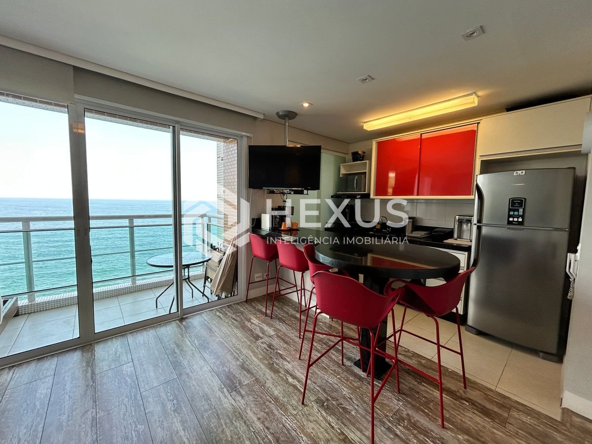 Foto 5 de Apartamento com varanda gourmet vista mar e lazer na Enseada, Guarujá