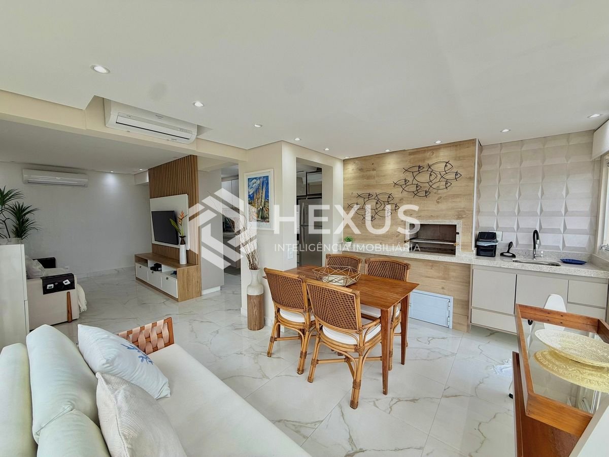 Foto 5 de Apartamento reformado com varanda gourmet vista mar e lazer na Enseada, Guarujá