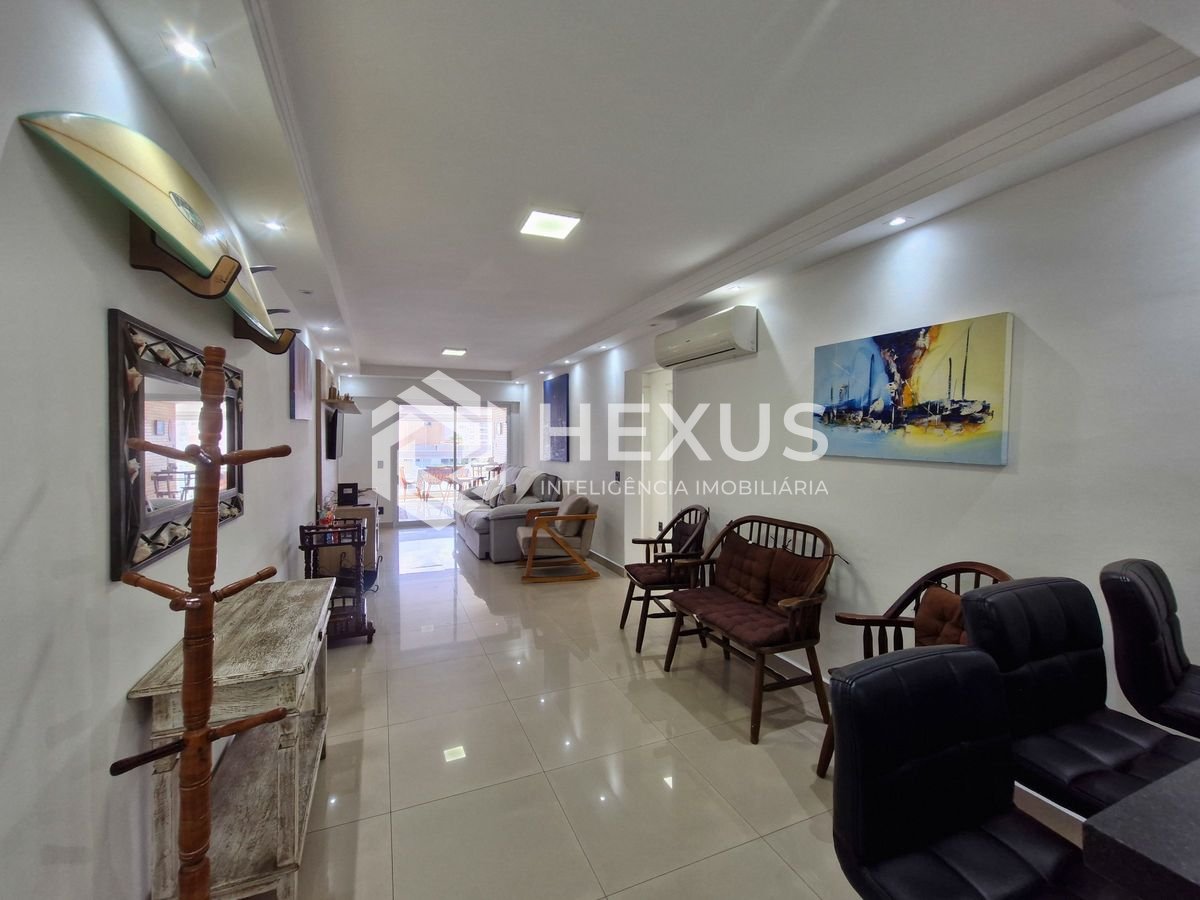 Foto 4 de Apartamento reformado frente mar com varanda gourmet vista mar e lazer no Jardim Astúrias, Guarujá