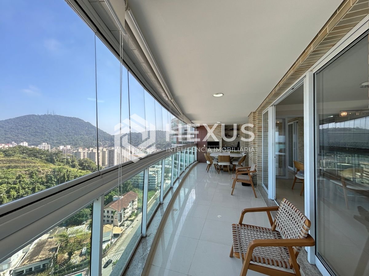 Foto 3 de Apartamento com varanda gourmet vista mar e lazer a 130m da praia na Enseada, Guarujá