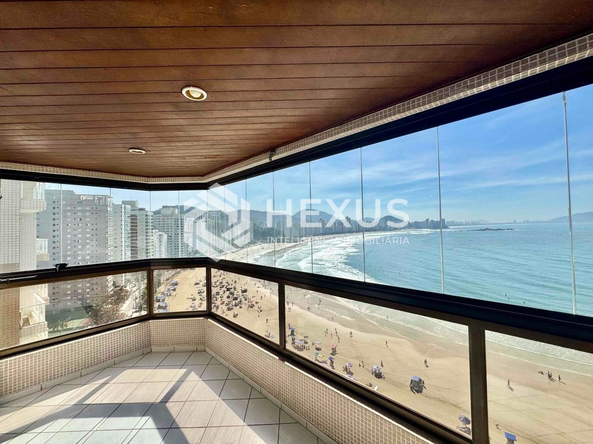 Foto 2 de Apartamento frente mar com varanda vista mar e lazer na Praia das Asturias, Guaruja