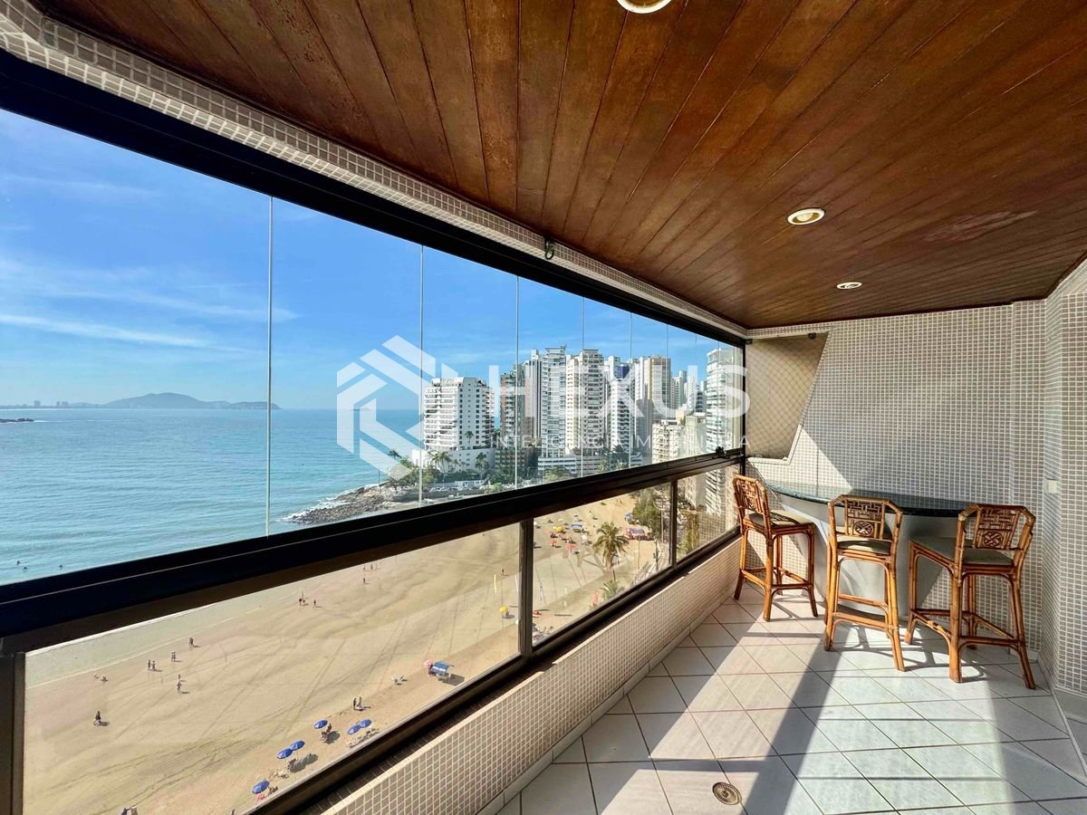 Foto 3 de Apartamento frente mar com varanda vista mar e lazer na Praia das Asturias, Guaruja