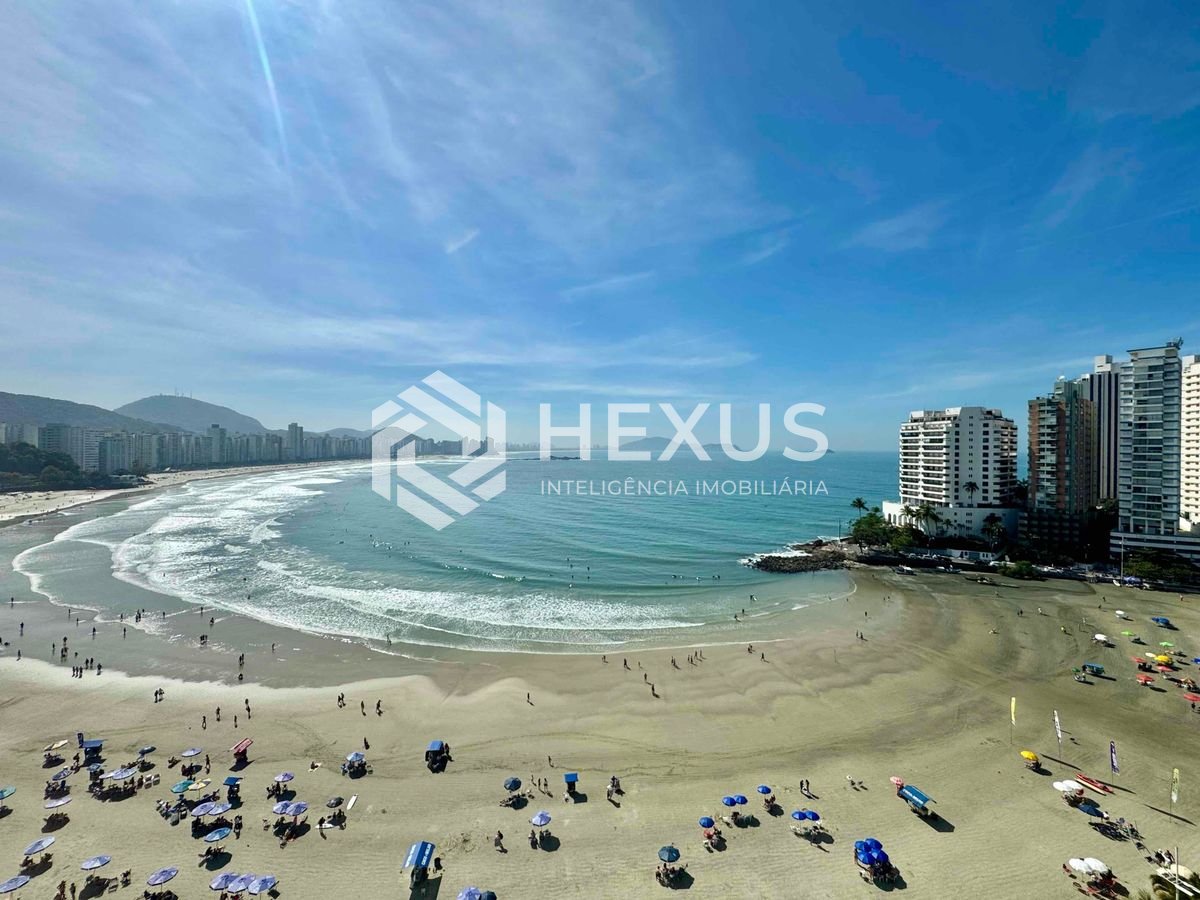Foto 4 de Apartamento frente mar com varanda vista mar e lazer na Praia das Asturias, Guaruja
