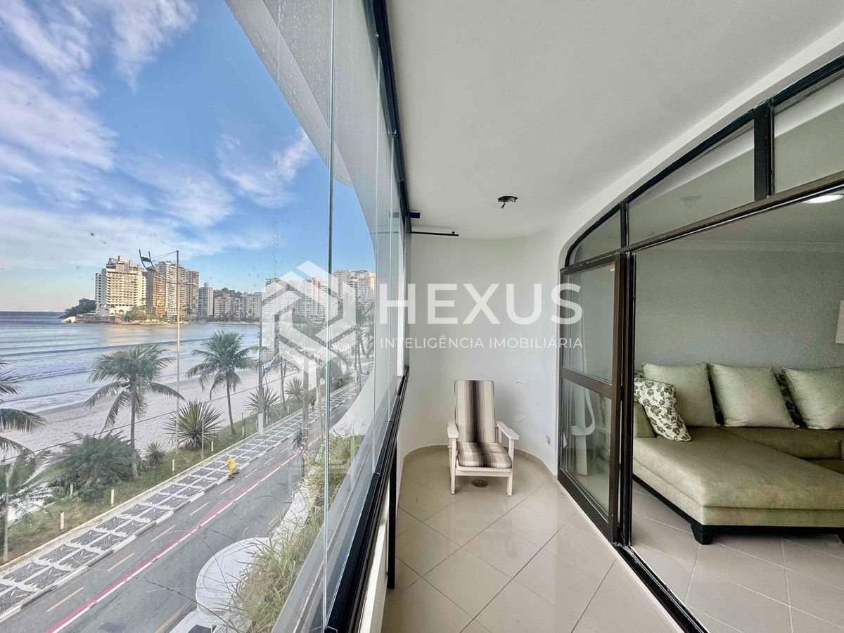 Foto 5 de Apartamento frente mar com varanda vista mar na Praia das Asturias, Guaruja