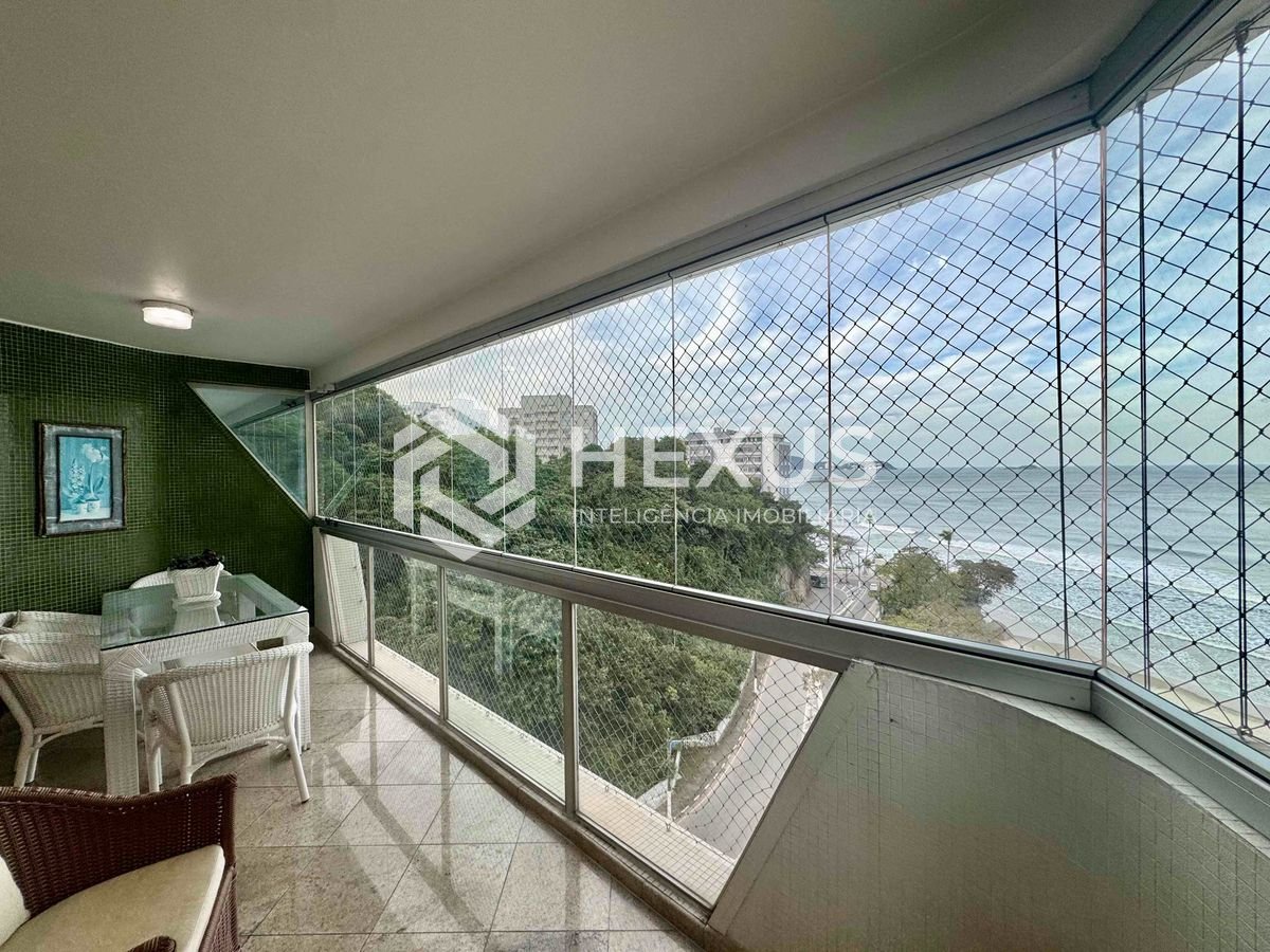 Foto 2 de Apartamento frente mar com varanda vista mar e lazer na Praia das Asturias, Guaruja