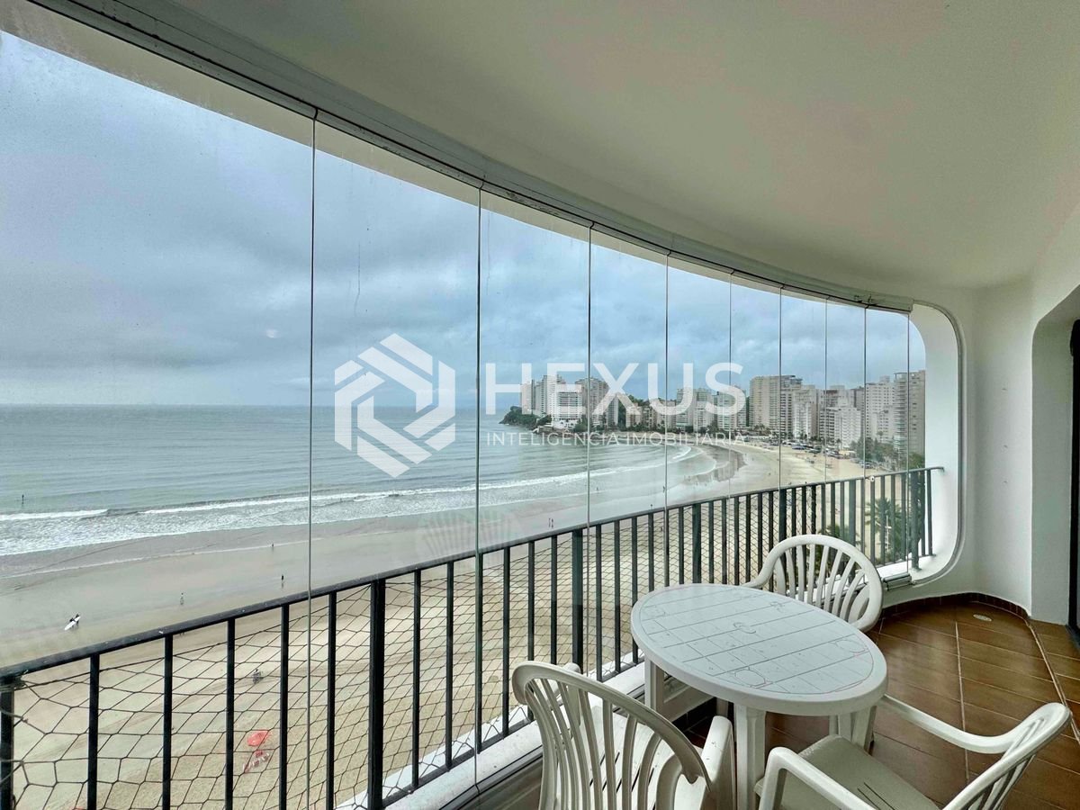Foto 4 de Apartamento frente mar com varanda vista mar na Praia das Asturias, Guaruja
