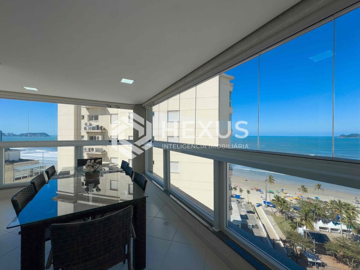 Foto 3 de Apartamento com varanda gourmet vista mar e lazer na beira mar da Praia das Pitangueiras, Guaruja