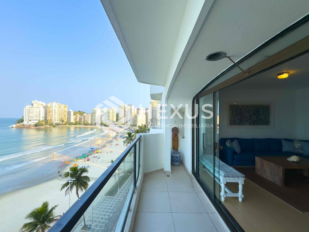 Foto 3 de Apartamento frente mar com varanda vista mar na Praia das Asturias, Guaruja