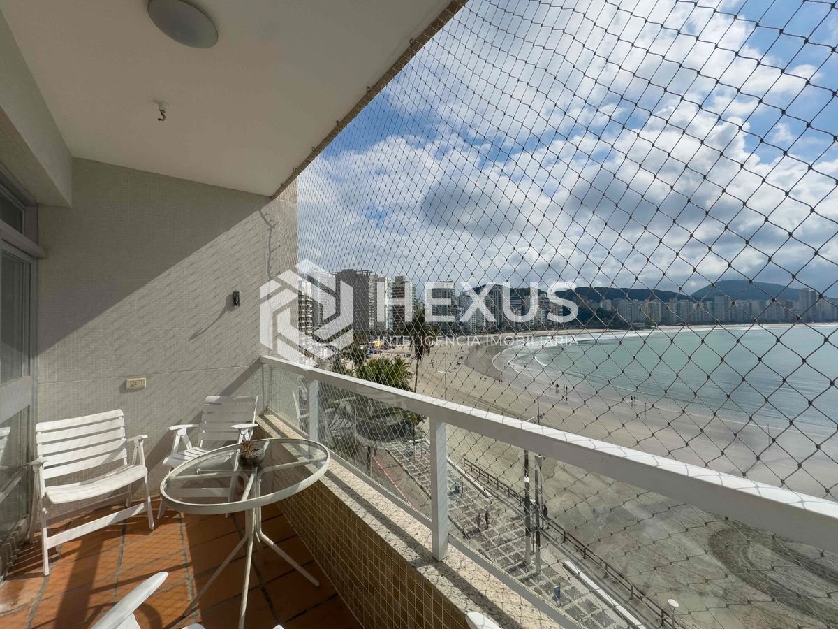 Foto 3 de Apartamento frente mar com varanda vista mar na Praia das Asturias, Guaruja