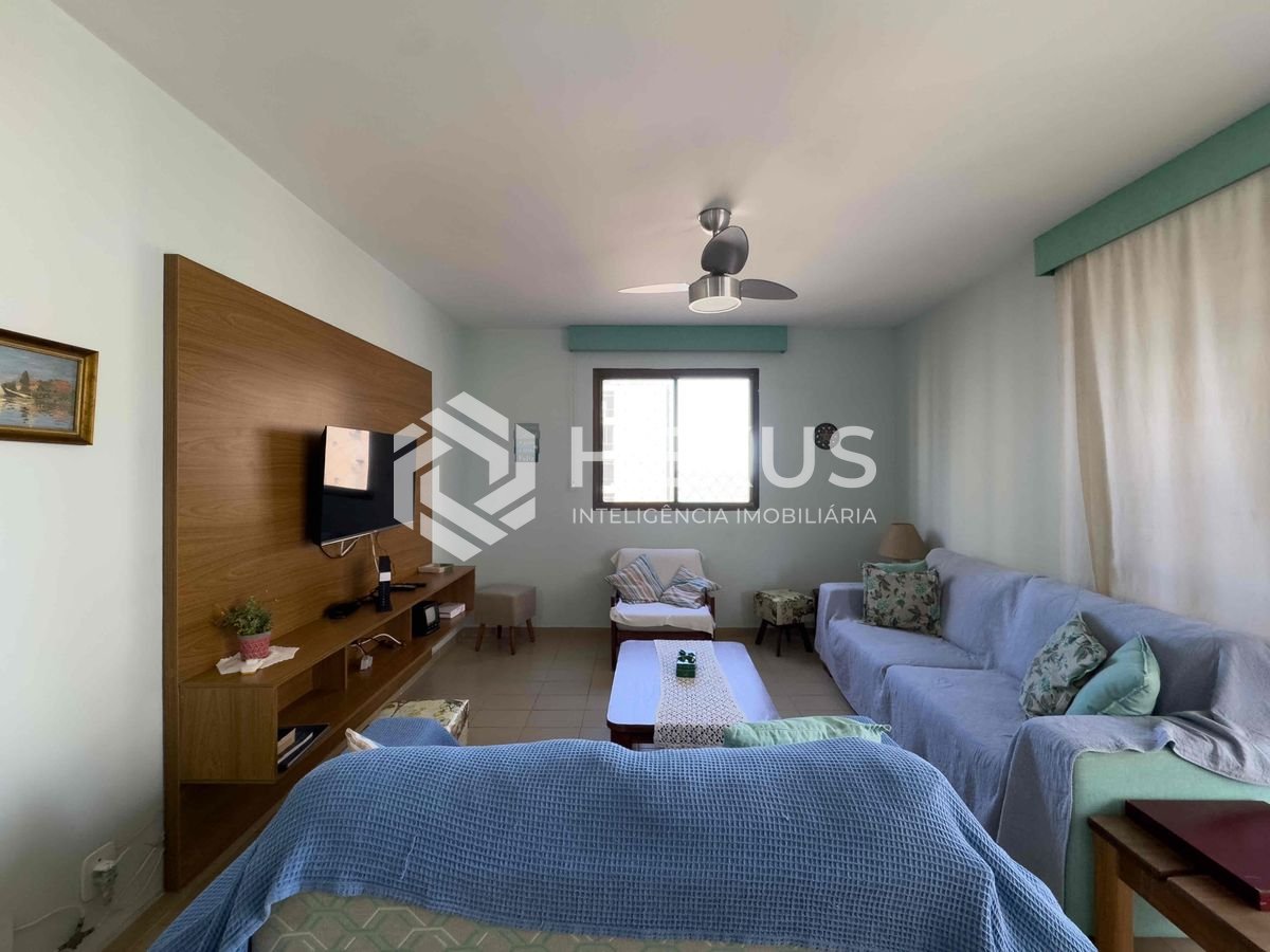 Foto 3 de Apartamento com varanda, vista mar, quadra mar, lazer, Praia das Pitangueiras, Guaruja | Hexus Inteligência Imobiliária