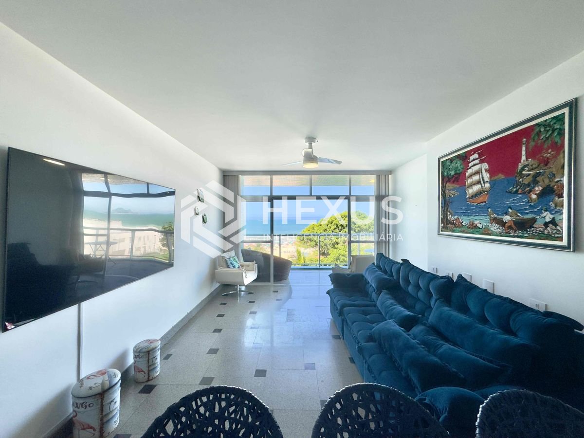 Foto 2 de Apartamento frente mar com varanda e vista mar na Praia das Pitangueira, Guaruja