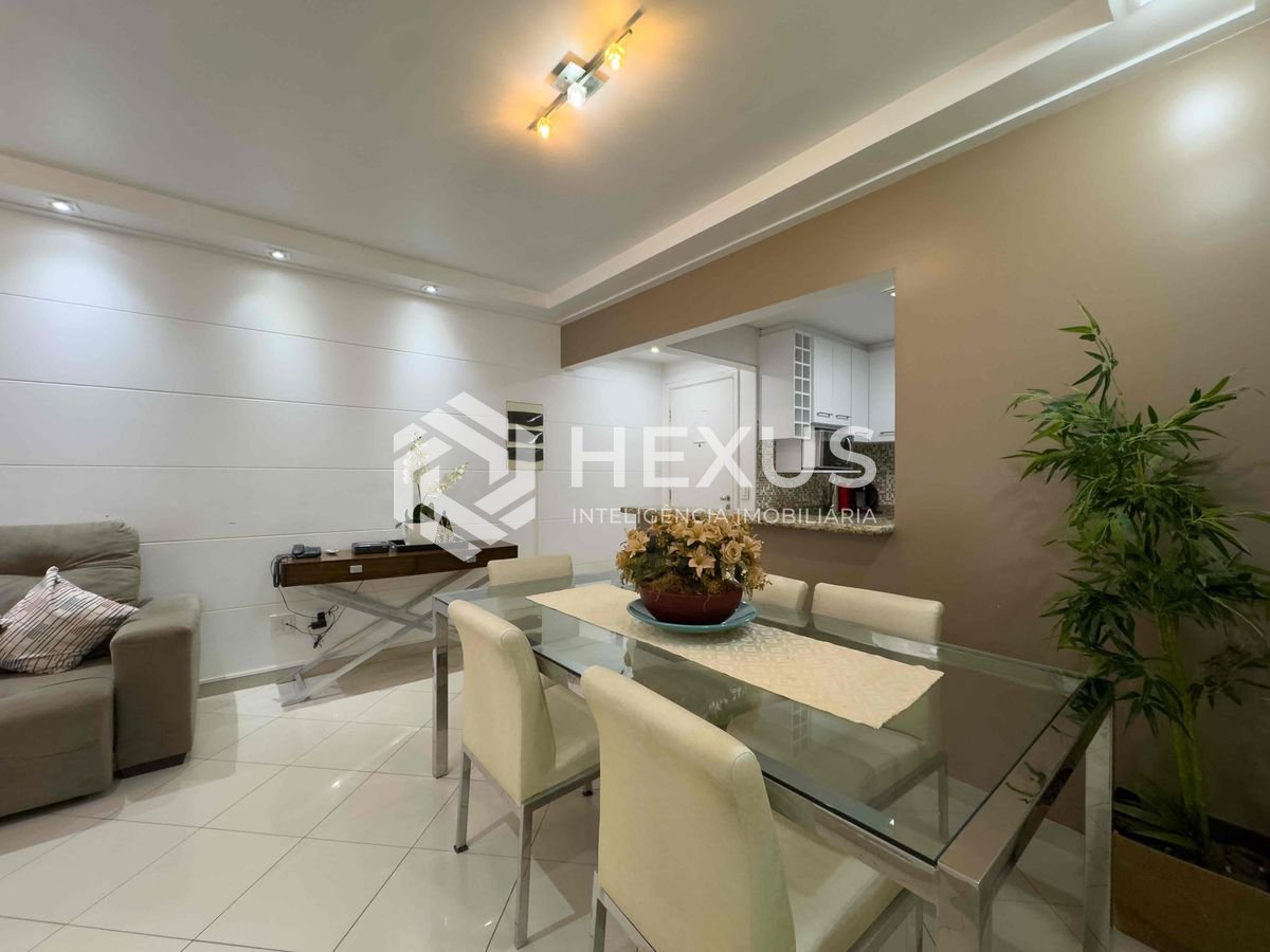 Foto 4 de Apartamento com varanda em prédio novo com lazer a uma quadra da Praia das Pitangueiras de 3 quartos (1 suíte) com 2 vagas, Guarujá-SP