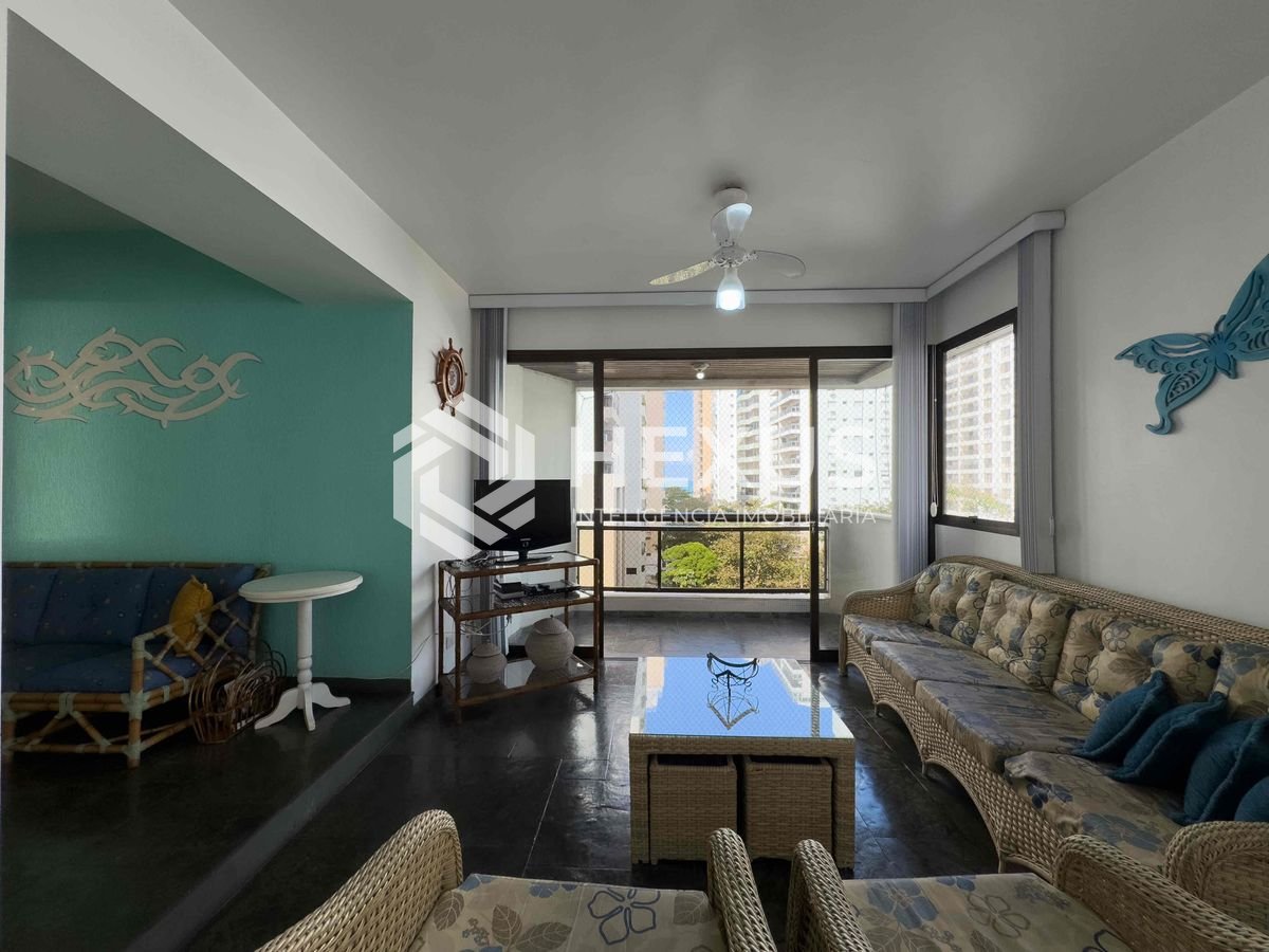 Foto 2 de Apartamento com varanda e vista mar na Praia das Pitangueiras - 3 Quartos (1 suíte), 2 Vagas, Guarujá-SP