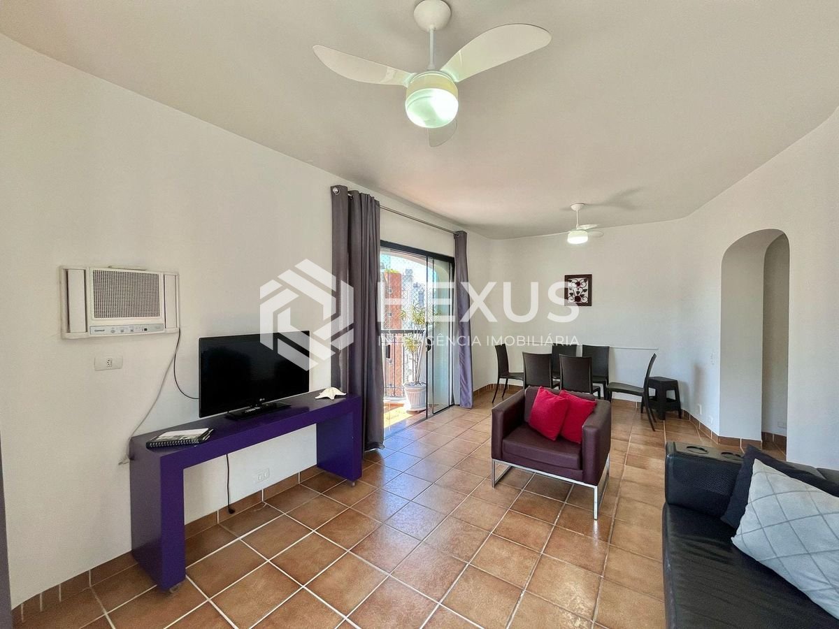 Foto 3 de Apartamento com varanda, lazer e vista livre a uma quadra da Praia das Pitangueiras, Guaruja | Hexus