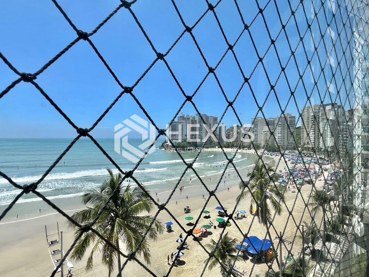Foto 4 de Apartamento frente mar com varanda vista mar e lazer na Praia das Asturias, Guaruja