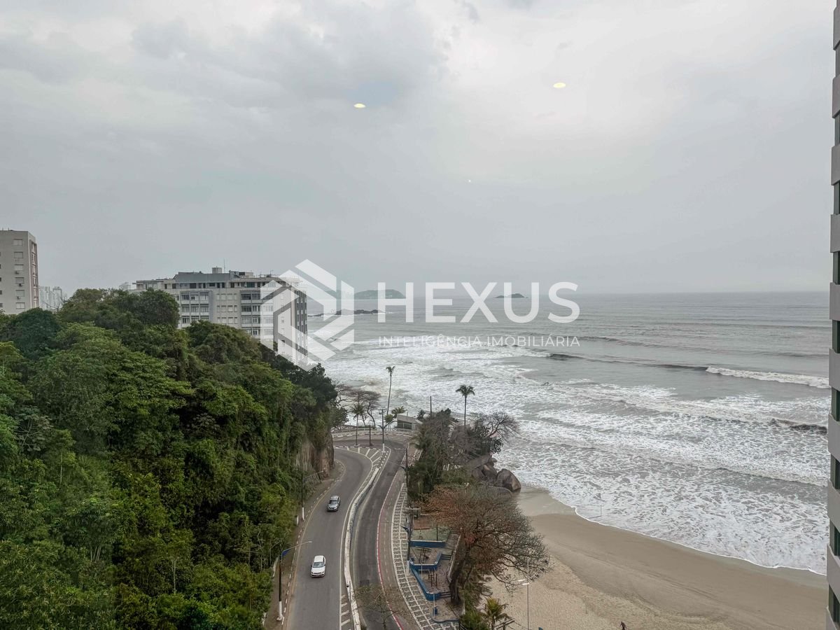 Foto 3 de Apartamento frente mar com varanda vista mar e lazer na Praia das Asturias, Guaruja