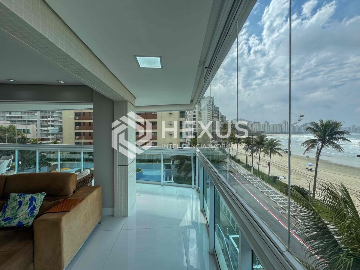 Foto 4 de Apartamento frente mar com varanda gourmet vista mar e lazer na Praia das Asturias, Guaruja