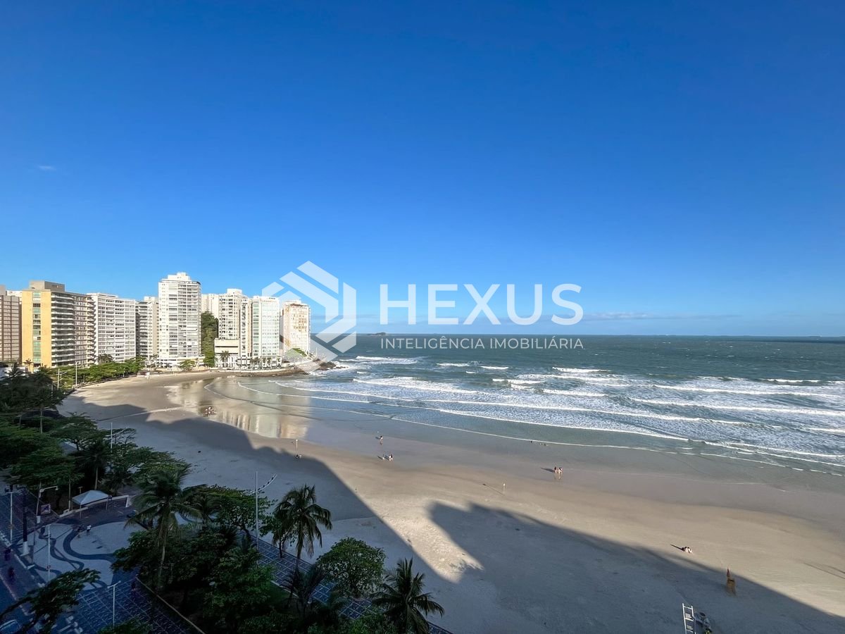 Foto 4 de Apartamento frente mar com varanda vista mar na Praia das Pitangueiras, Guaruja