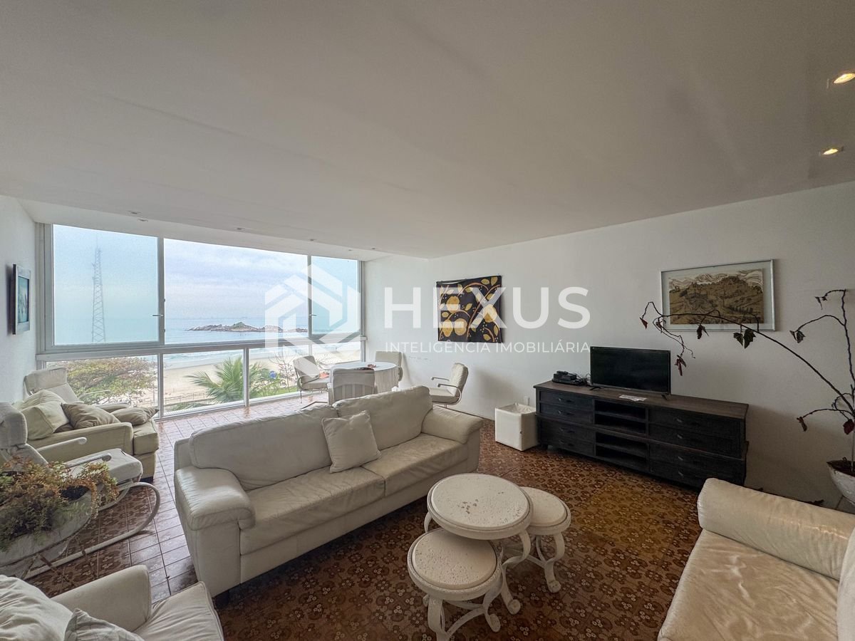 Foto 5 de Apartamento frente mar com varanda na Praia das Pitangueiras, Guarujá