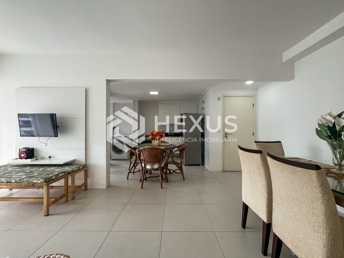 Foto 3 de Apartamento com varanda gourmet, vista mar e lazer na quadra mar da Praia das Pitangueiras, Guaruja