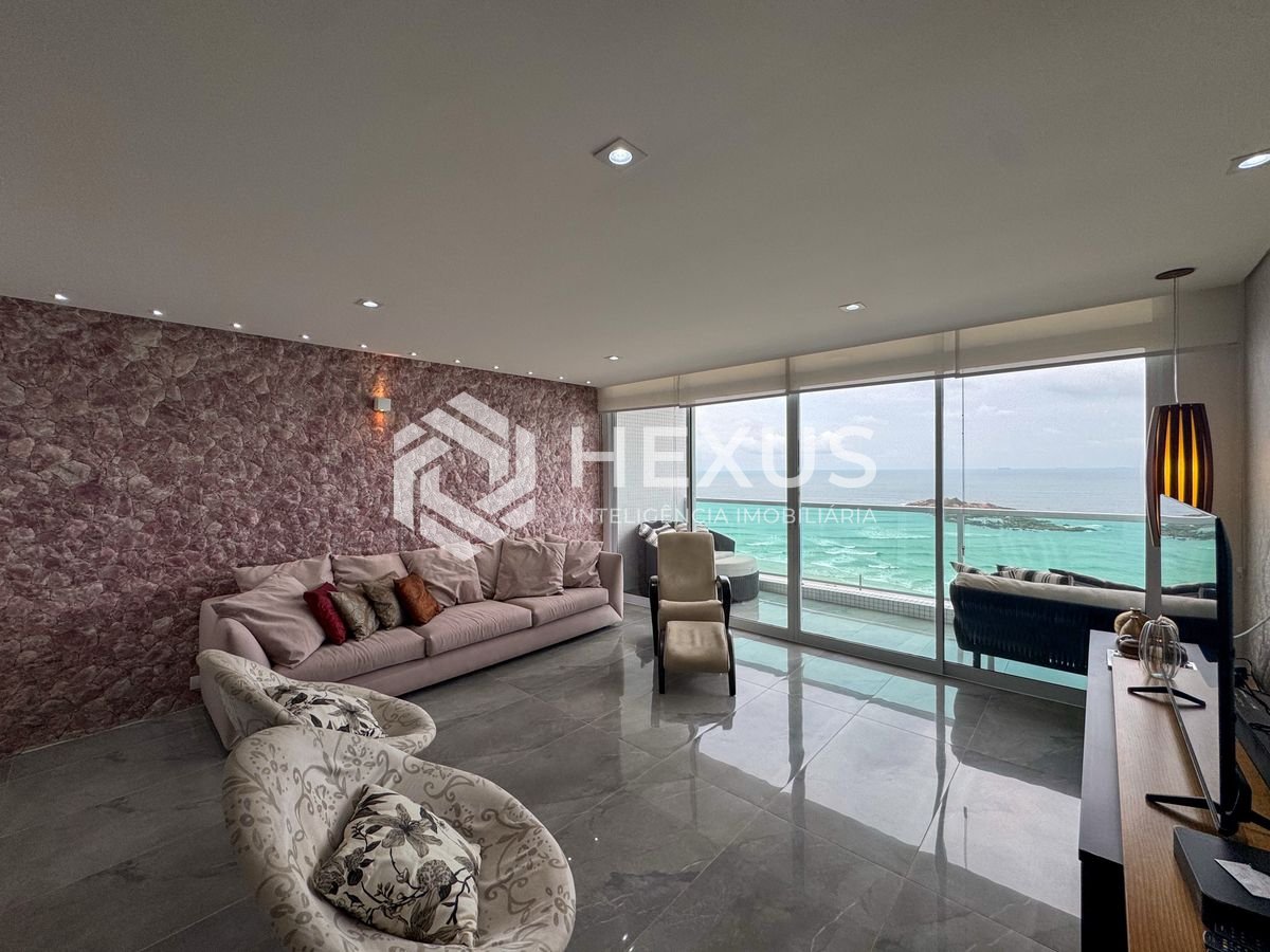 Foto 5 de Apartamento reformado frente mar com varanda vista mar nas Pitangueiras, Guarujá