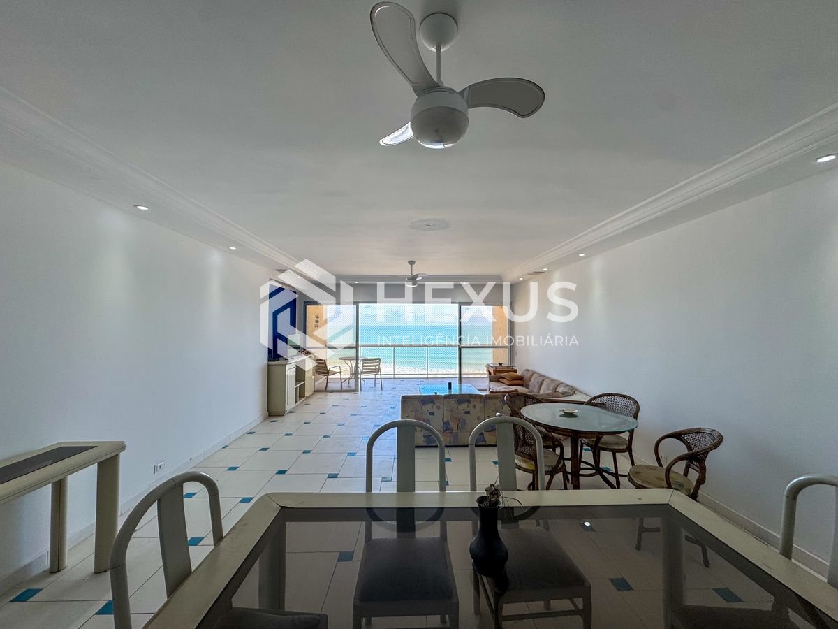 Foto 5 de Apartamento frente mar com varanda vista mar nas Pitangueiras, Guarujá