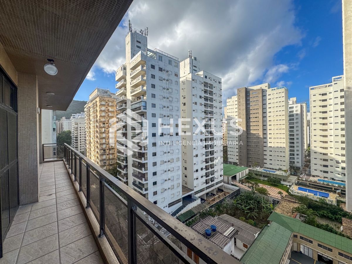 Foto 4 de Apartamento frente mar com varanda nas Pitangueiras, Guarujá