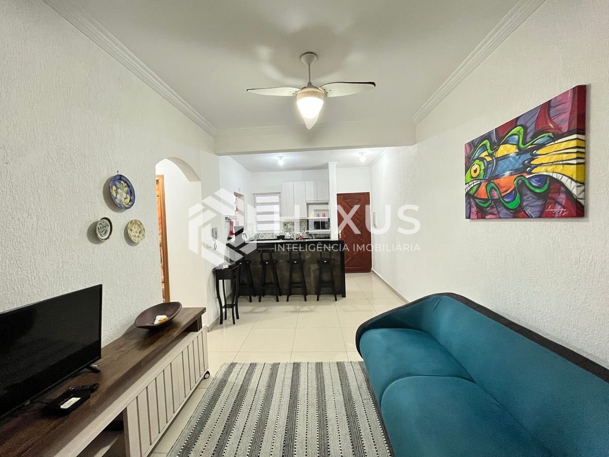Foto 4 de Apartamento com varanda e vista mar na quadra mar da Praia das Pitangueiras, Guaruja