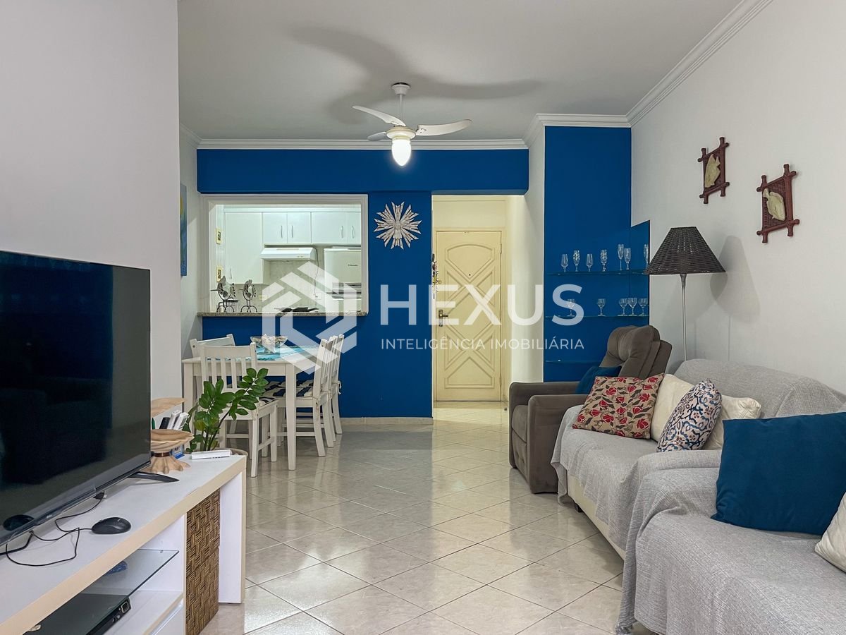 Foto 4 de Apartamento beira mar com varanda e lazer na Praia da Enseada, Guaruja