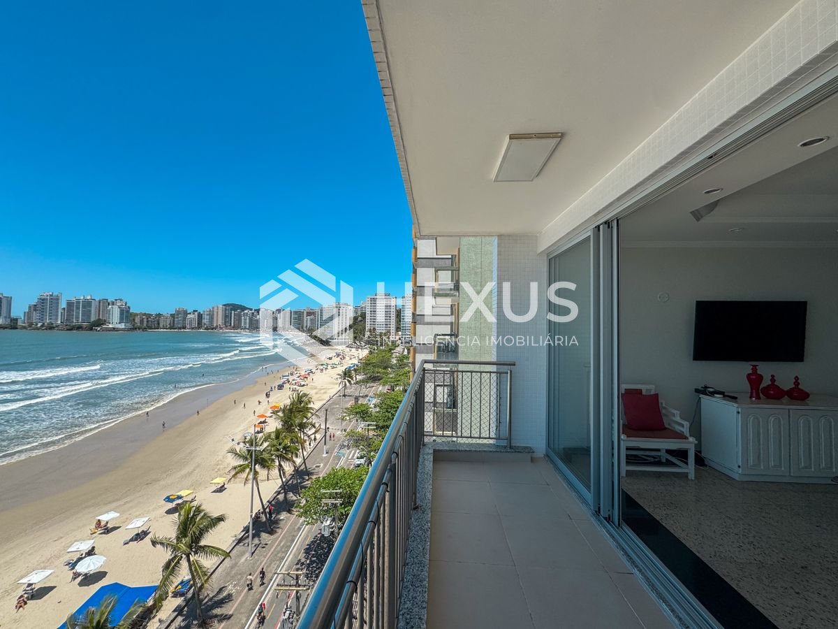 Foto 4 de Apartamento frente mar com varanda na Praia das Pitangueiras, Guaruja