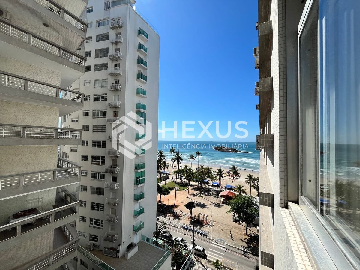 Foto 4 de Apartamento com vista mar na beira mar da Praia das Pitangueiras, Guarujá