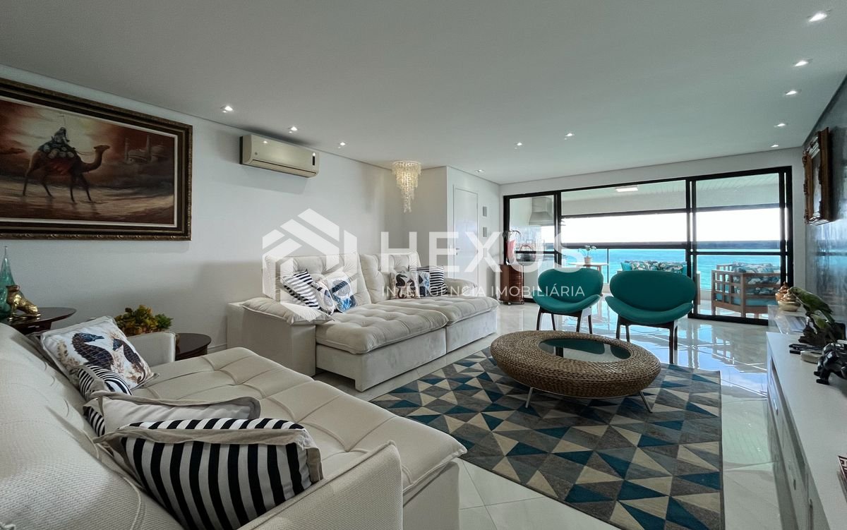 Foto 3 de Apartamento frente mar com varanda gourmet e lazer na Praia das Pitangueiras, Guaruja