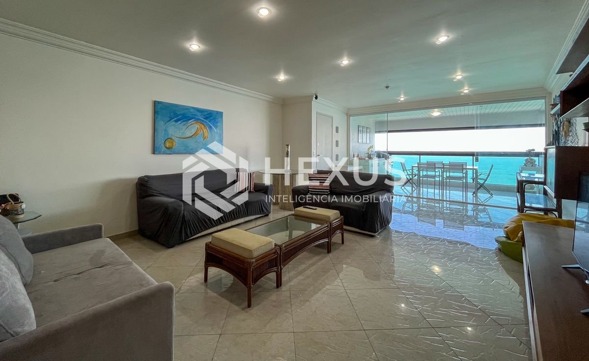 Foto 3 de Apartamento frente mar com varanda gourmet vista mar e lazer nas Pitangueiras, Guarujá