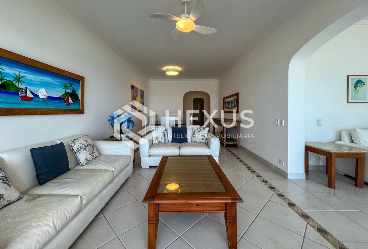 Foto 4 de Apartamento frente mar com varanda na Praia das Pitangueiras, Guaruja