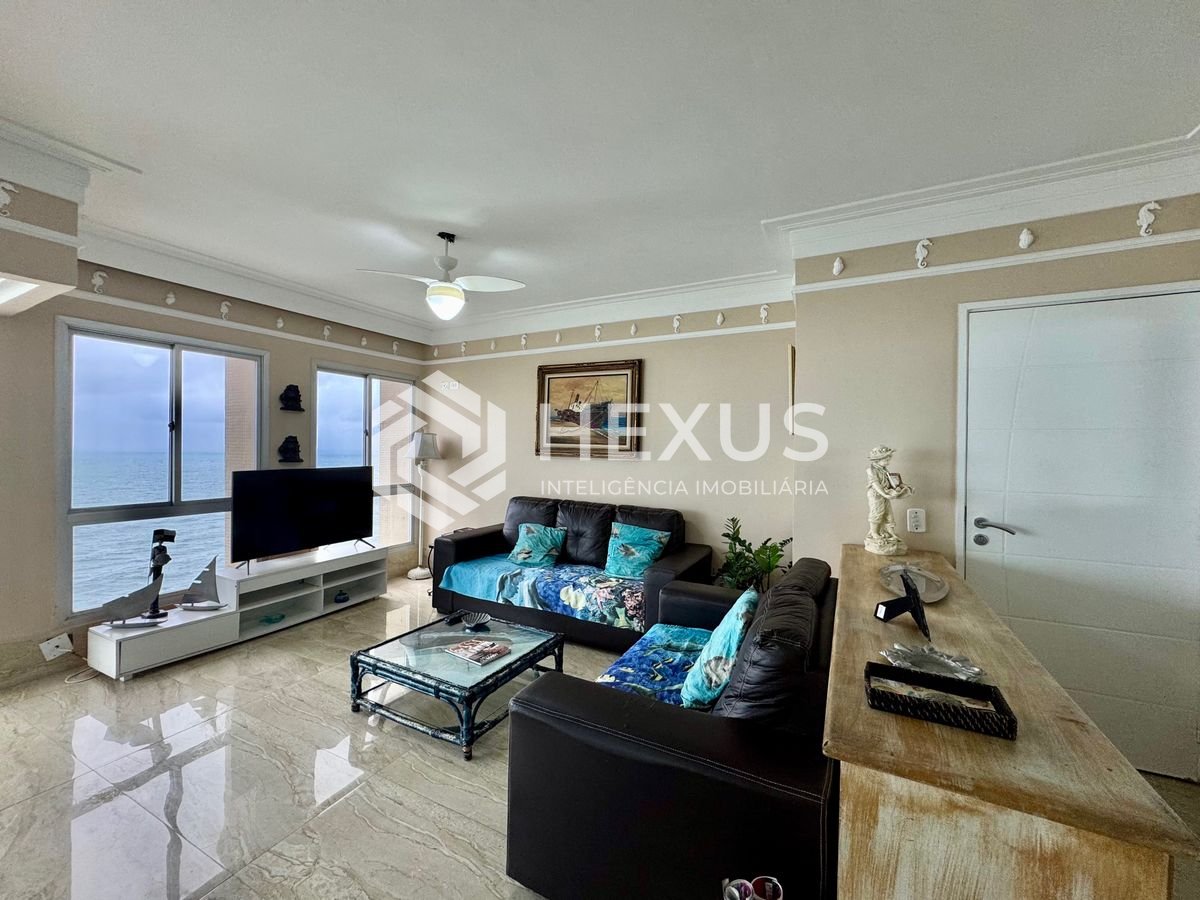 Foto 5 de Apartamento reformado frente mar com varanda vista mar no Morro do Maluf nas Pitangueiras, Guarujá