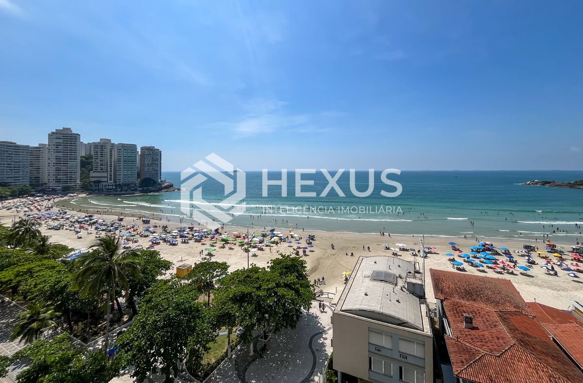 Foto 2 de Apartamento frente mar com varanda na Praia das Pitangueiras, Guaruja