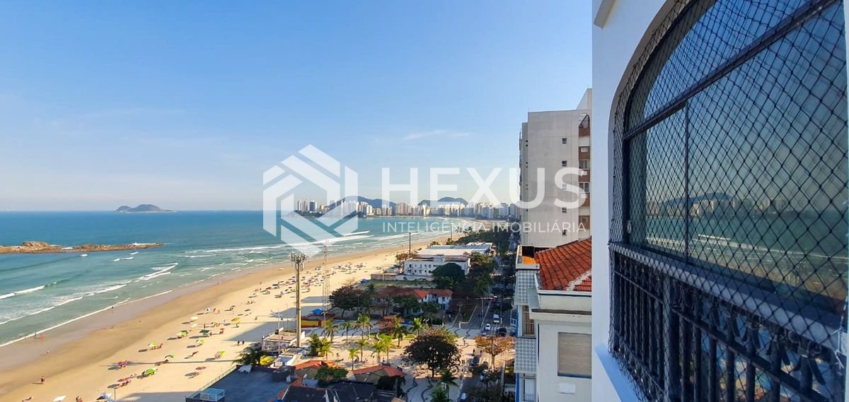 Foto 2 de Apartamento frente mar com varanda na Praia das Pitangueiras, Guaruja